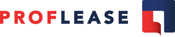 ProfLease logo rood blauw